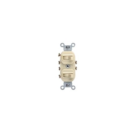 Leviton COMBINATION DEVICE SWITCH TWO 3W SW PKD 5243-W